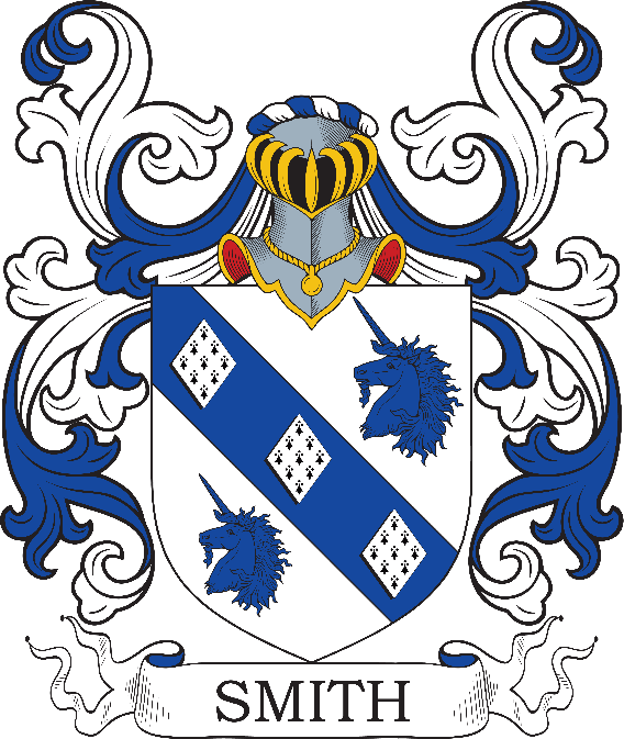 A blue and white shield with a horse and a unicorn

Description automatically generated