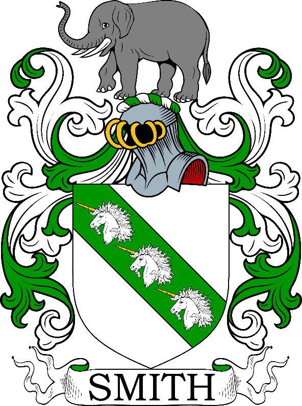 A coat of arms with an elephant and a unicorn

Description automatically generated