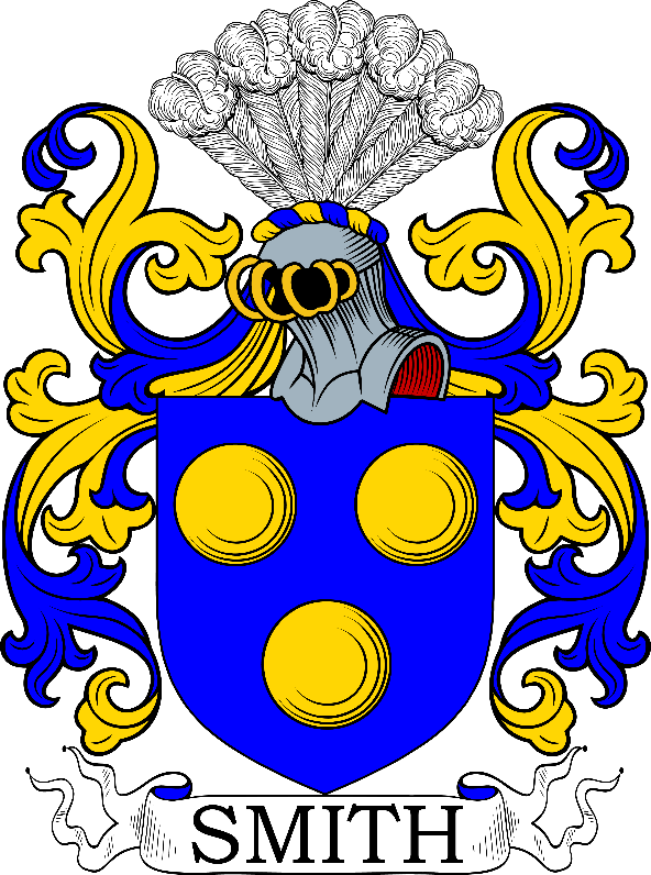 A blue and yellow crest with white feathers

Description automatically generated