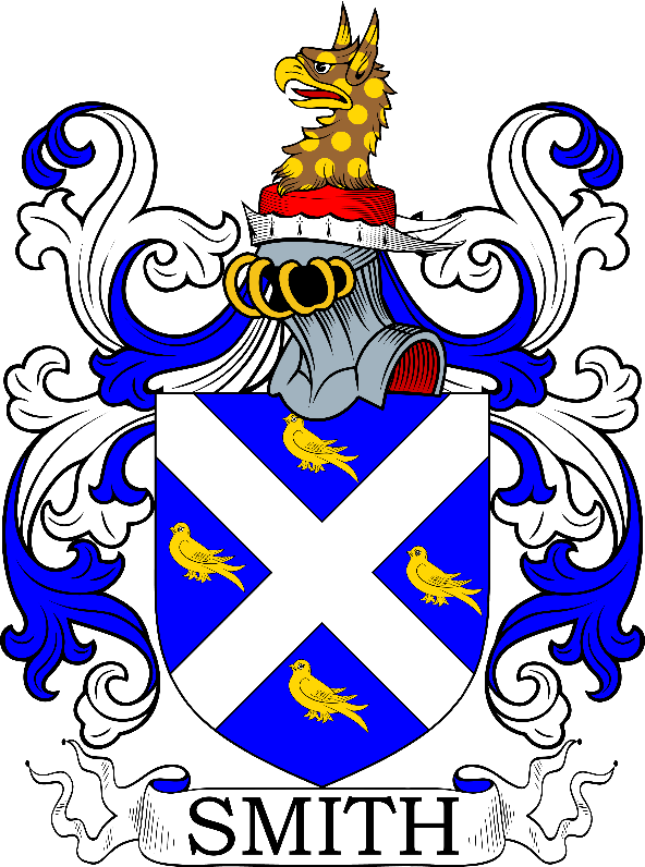 A blue and white coat of arms with a hat and birds on it

Description automatically generated