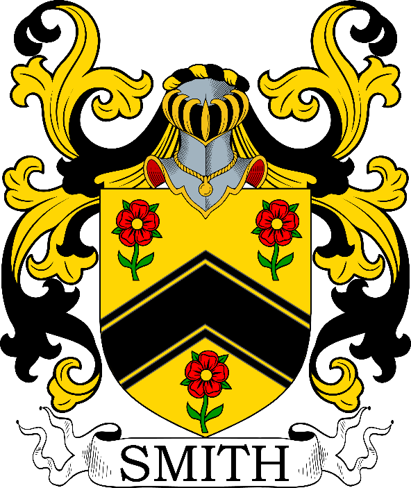 A yellow and black coat of arms with flowers and a black background

Description automatically generated