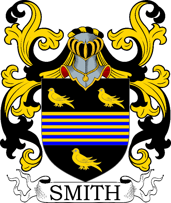 A black and yellow crest with yellow and blue stripes and birds

Description automatically generated