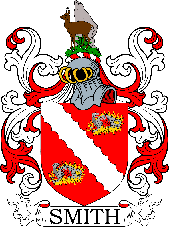 A coat of arms with a deer on top

Description automatically generated