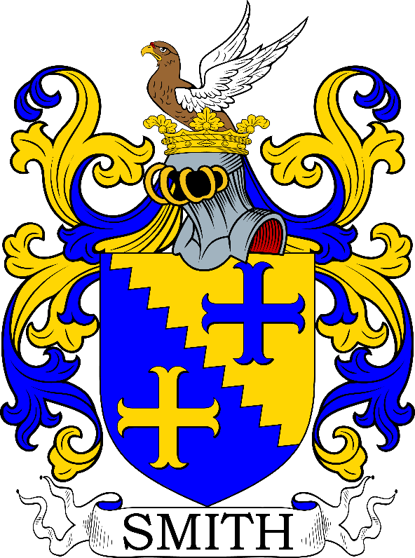 A blue and yellow coat of arms with a white eagle on it

Description automatically generated