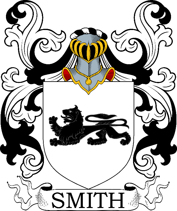 A black and white shield with a black lion and a blue helmet

Description automatically generated