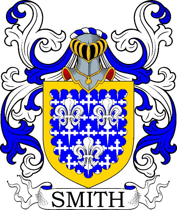 A blue and yellow shield with white and black designs

Description automatically generated