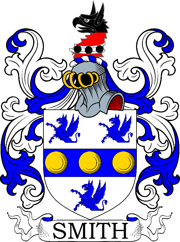 A coat of arms with blue and white swirls

Description automatically generated