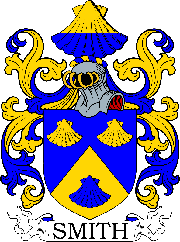 A blue and yellow crest with gold swirls

Description automatically generated