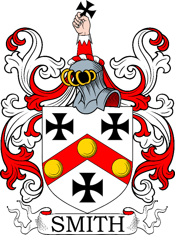 A coat of arms with a red and white shield and a black background

Description automatically generated