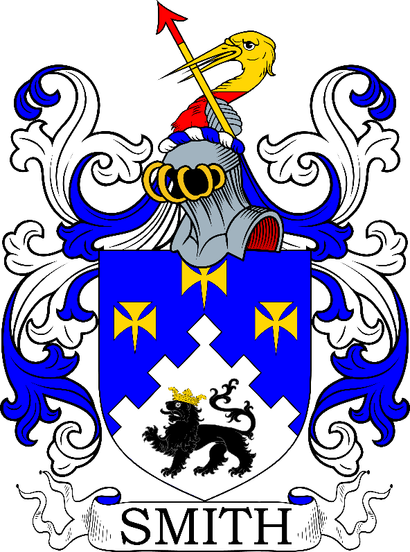 A blue and white coat of arms with a lion and a shield

Description automatically generated