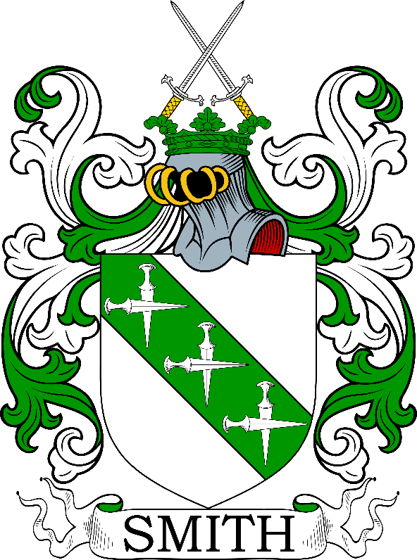 A green and white crest with swords and shield

Description automatically generated