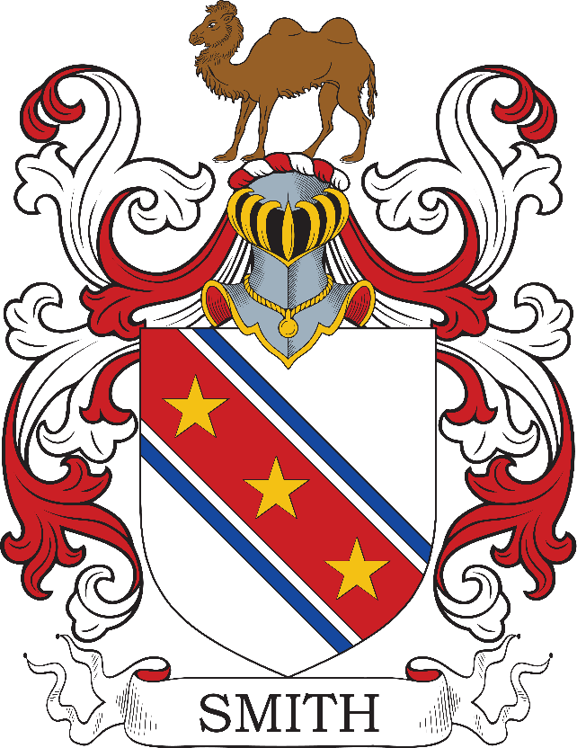 A coat of arms with a deer on it

Description automatically generated